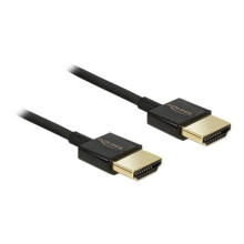 Delock Cable HDMI premium con Ethernet de 0,5 m - Compatibilidad con 4K - Negro