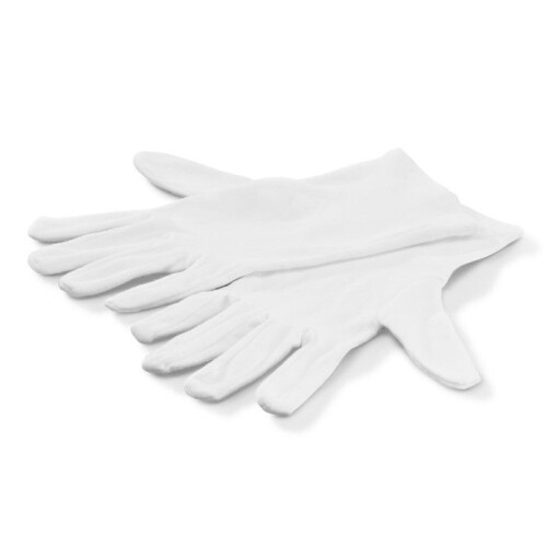 Guantes de algodón, t. M, 1 par, blanco