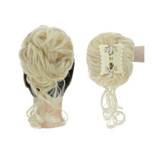 Messy Bun Hair Piece Claw Clip Curly Wavy Synthetic Tousled Updo Hair Extensions for Women