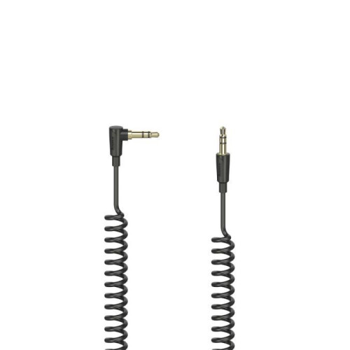 Hama Cabo espiral - HAMA - Conector macho 3,5 mm 90 - Conector macho estéreo - Preto