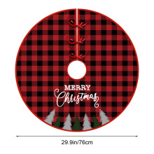 Plaid Christmas Tree Skirt Multiple Sizes Red Christmas Decorations, Rustic Festive 100%Polyester Vintage Tree Skirt for a Cozy Christmas Morning