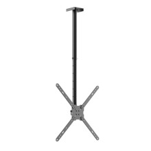 Meliconi - Support plafond Noir pour Tv ou vidéoprojecteur - 360 - Inclinaison à 45 - VESA 400 - Hauteur réglable