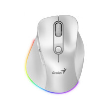 Mouse Genius sem fio Bluetooth recarregável Mini Ergo 9000S Pro Branco