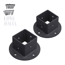 6pcs Portable Sturdy Post Base Anchors for Fence Railings and Privacy Panel