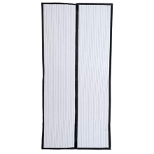 39 in. x 83 in. Hands Free Black Plastic Mesh Magnetic Screen Door