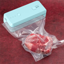 Food Sealer, Hand Pressure Mini, Sealing Machine, Portable Magnetic Storage, for Snacks Leftovers Groceries, Plastic Bag Sealer | Light Blue