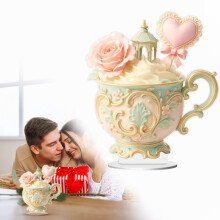 Valentine's Day Acrylic Sign Table Decor, Happy Valentine's Tabletop Centerpiece Decorations for Tables(2D)