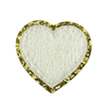 Xoxingysm Love Embroidered Patch with Gold Glitter Edge, Mix-Color Hearts Badge for Hats, Jackets, Shirts, Vests, Shoes & Jeans – 1pc