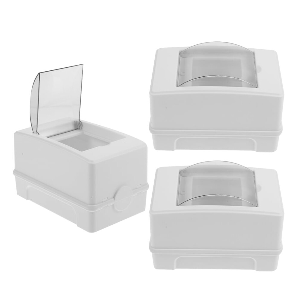 Waterproof Circuit Breaker Box Electrical Distribution Box White 3 Pcs 9496895231826