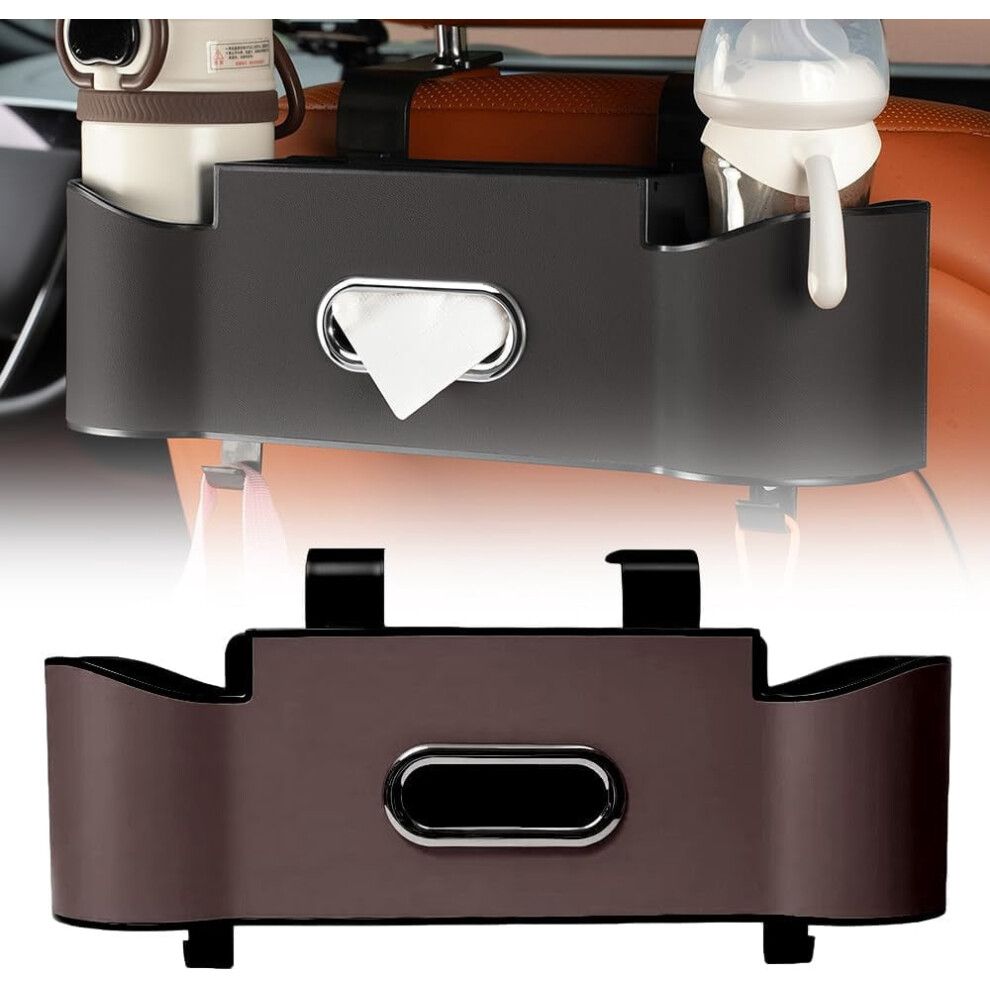 Car Back Seat Organizer With Cup Holder Hooks Tissue Box 962029015871