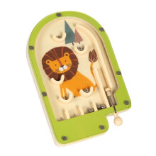 Vaardigheidsspel - Small foot company - Mini flipperkast Leeuw - Hout - 3 jaar - Compact