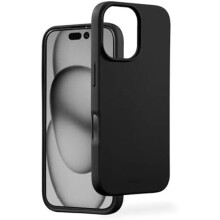 Coque - HAMA - iPhone 16 - Stofdichte Hoes - Soft Touch - Compatibel met Draadloos Opladen - Zwart