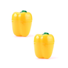 2Pcs Reusable Veggie & Fruit Storage Containers (9.5x9.5x11.5in) for Onion, Garlic, Tomato, Pepper – Fridge Organization