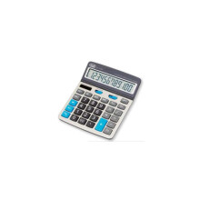 Calculatrice basique - Trevi EC 3780 - Affichage 12 chiffres - Alimentation double (batterie/solaire) - Gris