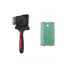 Dual Flex Slicker Brush Dog Brush, Gentle Grooming Tool for Sensitive Dogs & Cats - Ideal for Long Hair, Removes Undercoat, Tangles, and Knots