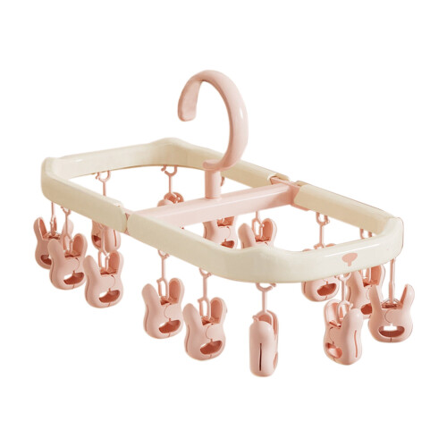 Clothes Drying Rack Foldable Multi Functional Clothes Drying Rack With Clips