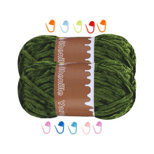 Crochet Yarn | Velvet Yarn | Hand Woven Soft Polyester Thread for Knitting, Crafting, Doll Making, Blankets | Multicolor | 2-Pack | Easy to Use