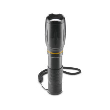 LED zaklamp >, batterijen, zoom, COB, aluminium, 3 standen