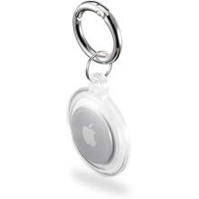 Beschermhoes - HAMA - Apple AirTag - Transparant - Kr scratchbestendig - Sleutelhanger inbegrepen