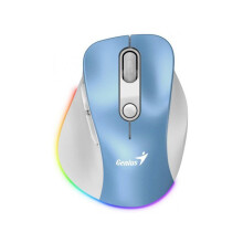 Mouse Genius sem fio Bluetooth recarregável Mini Ergo 9000S Pro Azul
