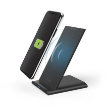 Draadloze oplader "QI-FC10S", 10 W, draadloze oplader voor smartphone, zwart