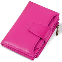 Small Wallet Women RFID Blocking Soft Leather Bifold Compact Card Holder Wallet for Women with Zipper Coin Pocket 4 ID Window