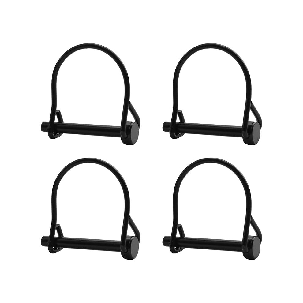 4Pcs Wire Lock Pin, 1/4" Heavy Duty Safety Coupler Shaft Locking Pin Hitch Pto Pin Round Loop Wire Lock Trailers Pin For Farm Lawn Garden 9496895235060