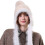 Set da donna composto da cappello e sciarpa in maglia, colore beige. 1