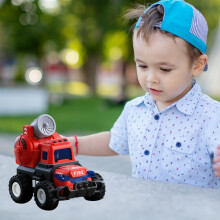 Engineering Vehicle Toy Bulldozer – Movable Robotic Arm, Sturdy Plastic, Rubber Tires, 10x10x8cm, Red, No Battery, 1 Pc, Gift for Collectors