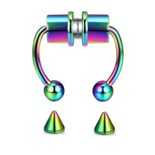 Personalized Horseshoe Fake Nose Ring Hoop Magnetic Septum Nose Rings Non Piercing Nose Studs Stainless Steel Nose Ring