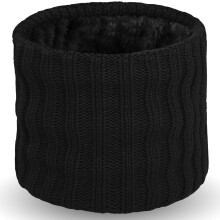 Winter Fleece Warmer Gaiter Cold Weather Cover Knitted Wide Stripes Ski for Boys Girls