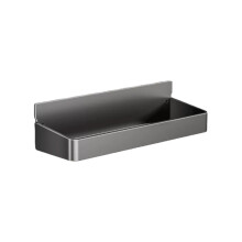 Grey Wall Mounted Magnetic Shelf For Refrigerator Or Metal Surfaces No Drill Needed For Storing Dry Goods Spice Jars And Kitchen Items Matte Finish