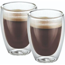 Verres Ă double paroi - WEIS - Lot de 2 - 150 ml - Borosilicate - Compatible lave-vaisselle