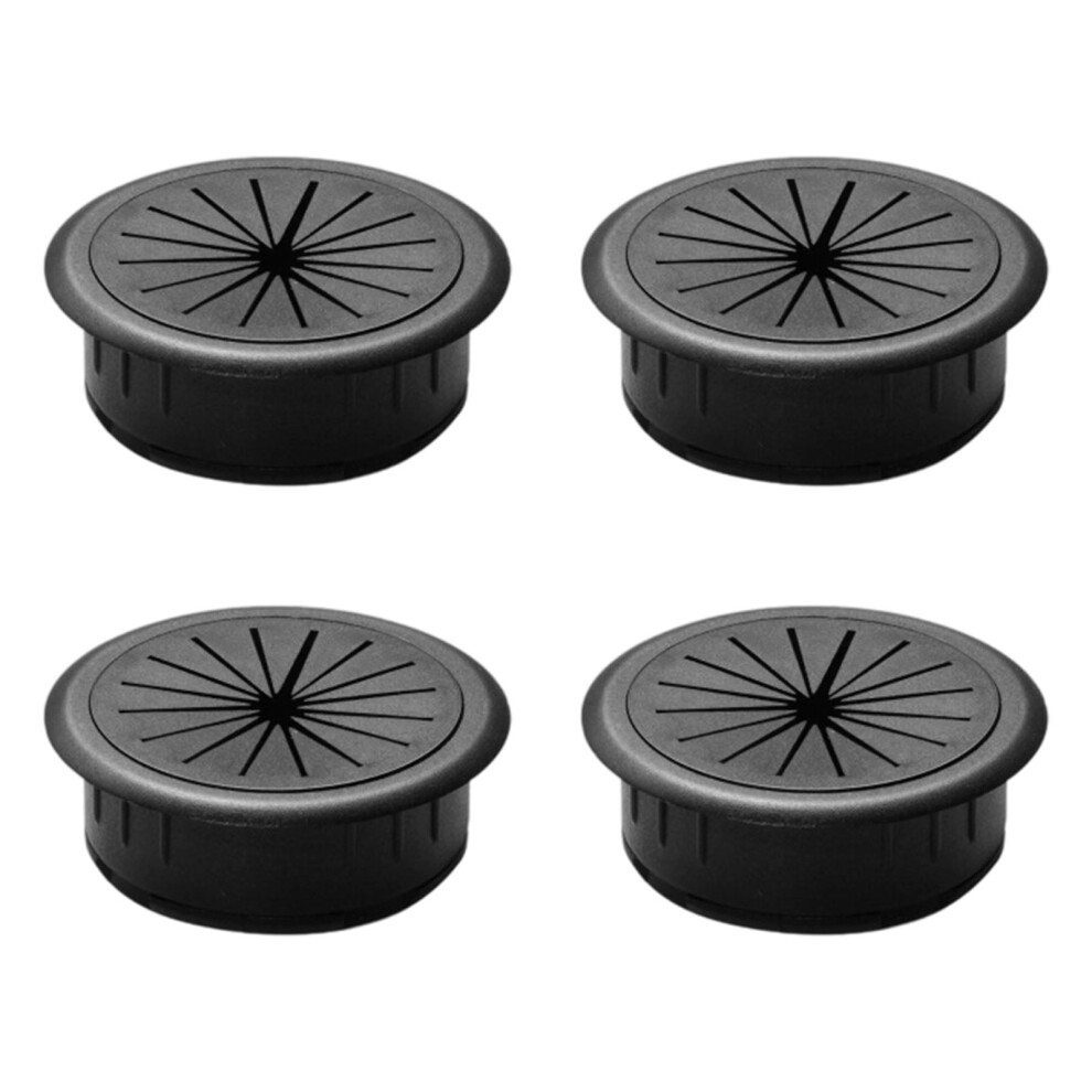 4Pcs Computer Desk Cable Hole Cover Plastic Desktop Cable Organization Wire Cover For Office Home Management 9313598199874