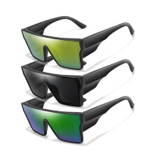 Unisex Flat Top Frame Sunglasses, Tinted Lens & Polarized Lens Sunglasses, Outdoor Sports Eyewear for Cycling, Running, Fishing, Driving