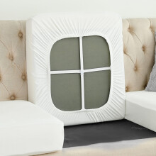 Housse de coussin de canapé bloc intégrale, anti-rayures, conception en sac complet, polyester lavable – Compatible avec les coussins de canapé