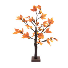 Artificial Lighted Maple Tree LED – Battery Operated Fall Decor, Compatible with Thanksgiving & Harvest Themes, Indoor/Outdoor