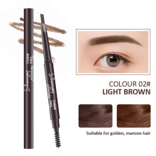 Microblading Eyebrow Pen 2-in-1 with 3-Fork Tip & Brush – Natural, All-Day Wear Brows