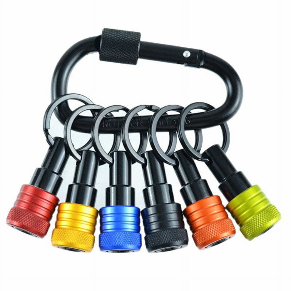 Bit Holder Keychain 6Pc -1/4In Hex Shank Holders -For Nut Driver,Screwdriver & Drill B Pwm25 9313598200662