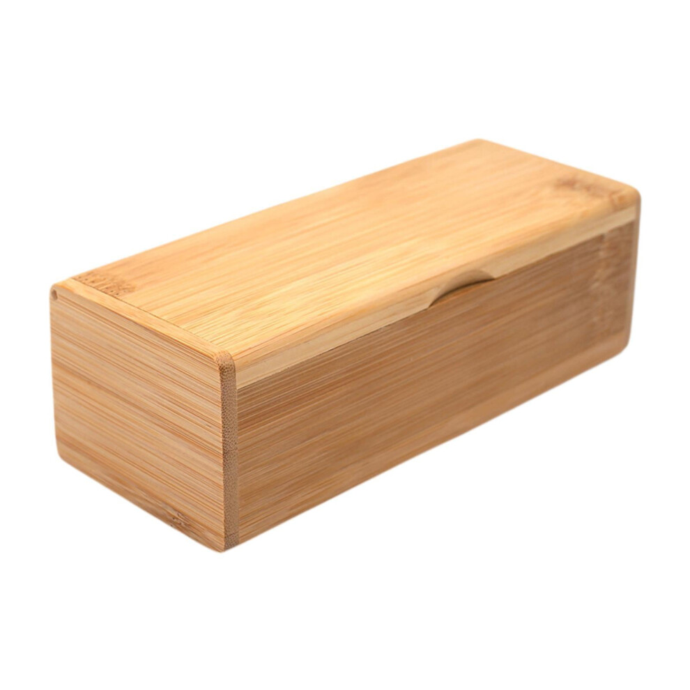 Bamboo Sunglasses Storage Box Glasses Case Dustproof Flip Multipurpose for Women