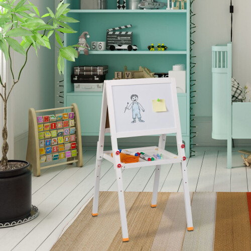 Kinderstaffelei mit Whiteboard und Kreidetafel