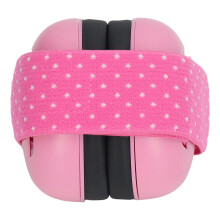 Infant Ear Muffs Noise Cancelling Soft Padded Pink Ear Protection Headphones with Elastic Headband