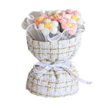 Hand-Knitted Wool Bouquets – Crochet Puff Flower Kit for Valentine's, Mother's Day, Birthday & Wedding – Compatible with wool yarn
