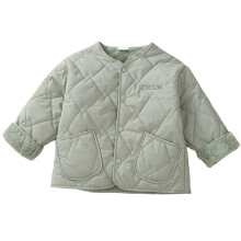 Giacca invernale per bambini AWZXDE, cappotto imbottito termico senza cappuccio per bambini e bambine, verde chiaro, 3-4 anni, compatibile con AWZXDE