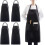 Adjustable Black Apron with 2 Pockets 4-Pack 1