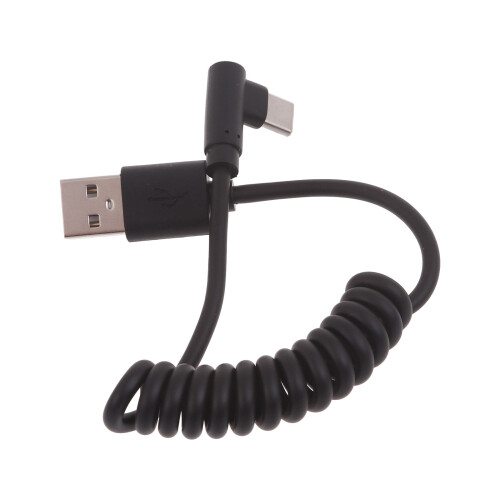 Καλώδιο USB σε Type C για αυτοκίνητο, αναδιπλούμενο καλώδιο, σγουρό καλώδιο USB σε USB C