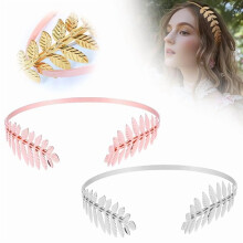 Bandeau à motif feuille d'or pour femme – Lot de 2