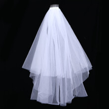 Wedding Veil for Bride White Multilayer Gauze Veil with Comb Comfortable Fit
