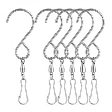 5/10pcs Multi-Purpose S-Shape Swivel Hooks Clips for Hanging Wind Spinners Wind Chimes Crystal Twisters Household Organizer Hook