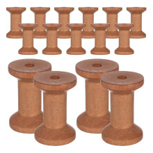 25pcs Wooden Spools: Vintage Wooden Spools For Crafts - Empty Thread Bobbins - Natural Wood Ribbon Holders For Sewing Embroidery Yarn, Diy Projects